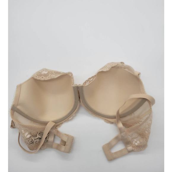 Smart & Sexy Peek-a-Boo Beige Lightly Lined Underwire Bra Size 34D - Picture 3 of 7